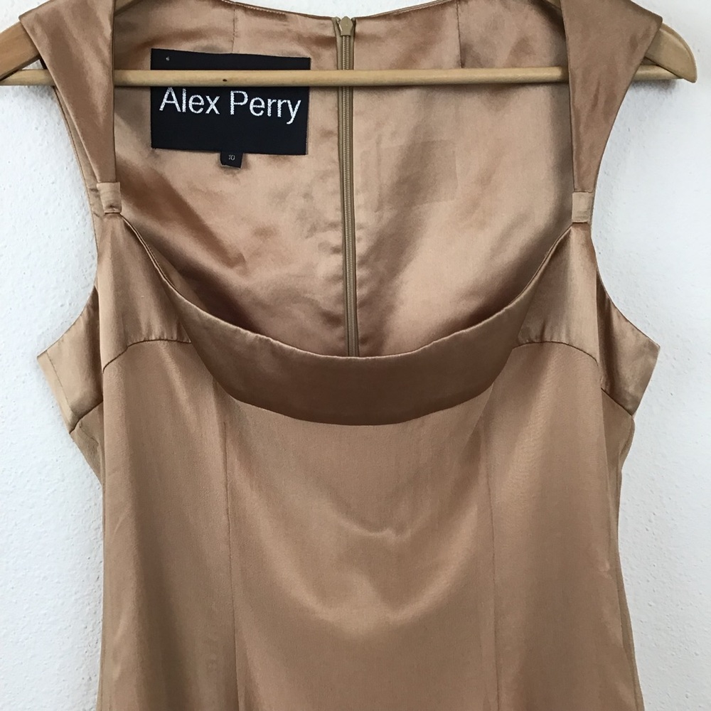 Alex Perry Dress Silk Cocktail Sleeveless - Picture 2 of 12